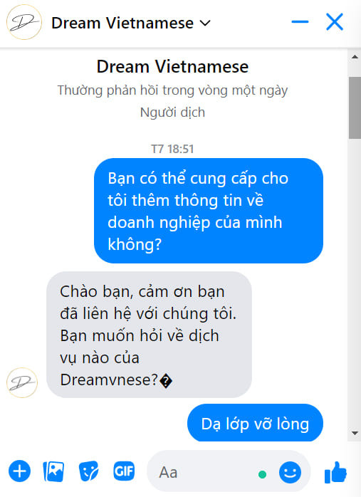 alt: Trò chuyện tự động với khách truy cập trên Messenger