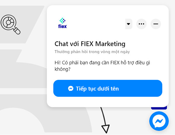 alt: Ví dụ về tích hợp plugin live chat Facebook vào website