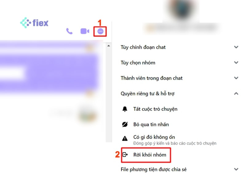 Cách rời khỏi chat nhóm trên Facebook