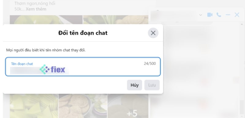 Đặt tên nhóm Messenger trên desktop