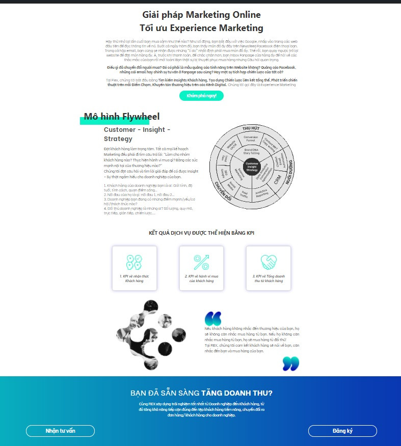 Landing page tập trung vào hành động