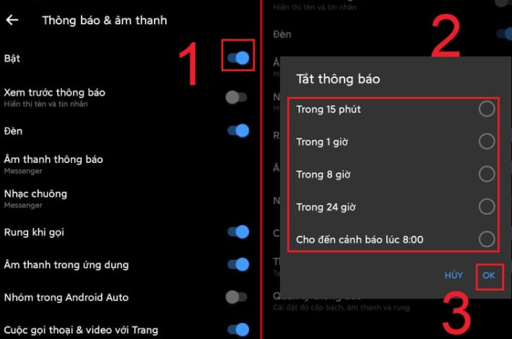 Tắt thông báo tin nhắn nhóm Messenger