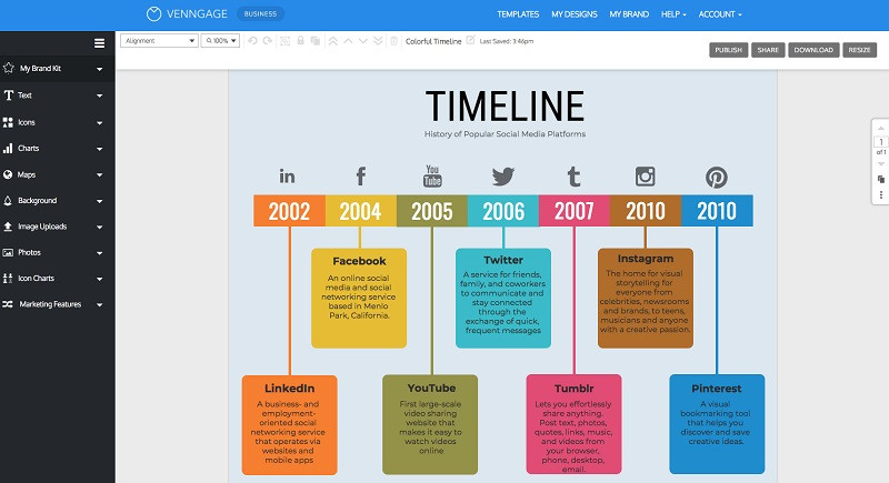 thiết kế infographic với vengage