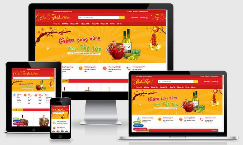 Trang trí website Tết ấn tượng, ngập tràn sắc xuân